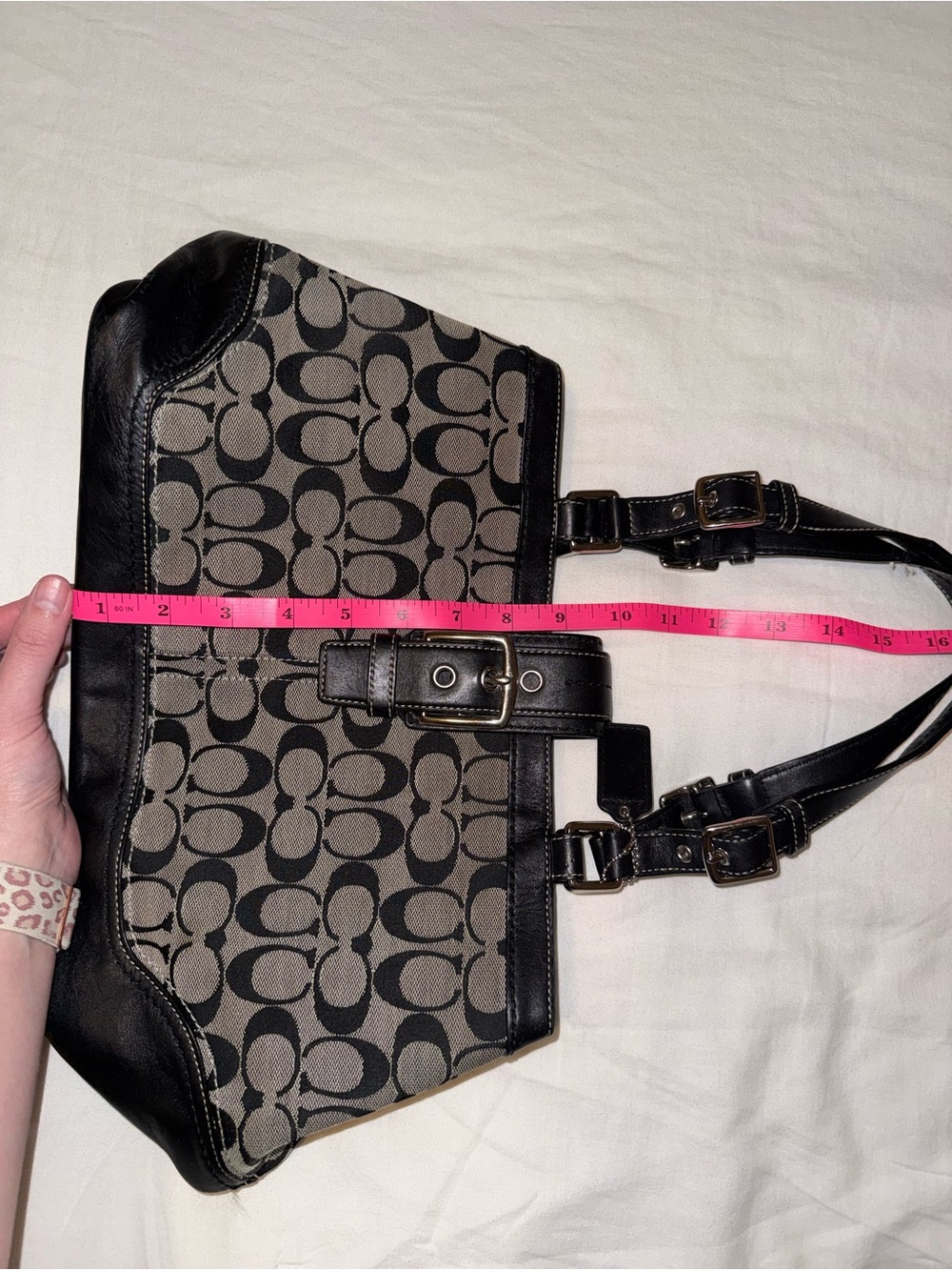 Coach Hampton Signature Jacquard Tote Bag - Picture 8 of 9